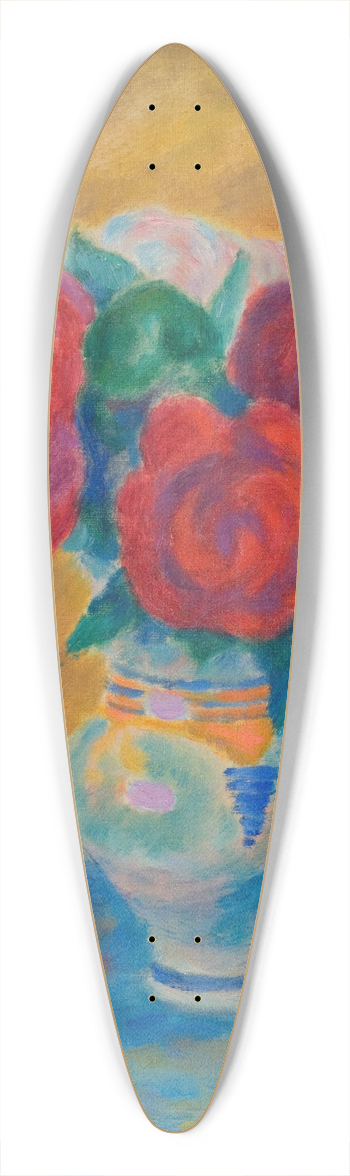 Jzef Pankiewicz - Roses 39.3 inch art pintail longboard deck