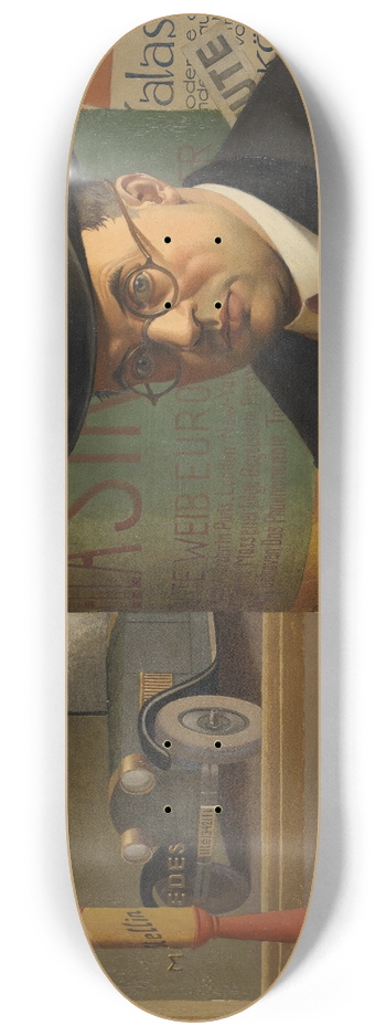 Georg Scholz - Selbstbildnis vor der Litfasule 8.25 inch art skate deck