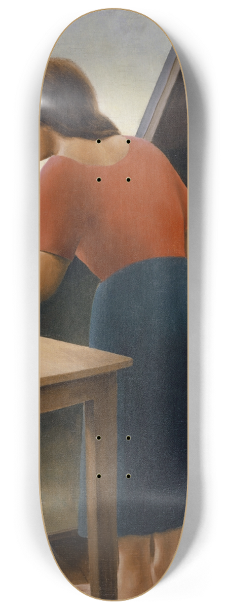 Georg Schrimpf - Girl at the Window (in the morning) 8.25 inch art skate deck