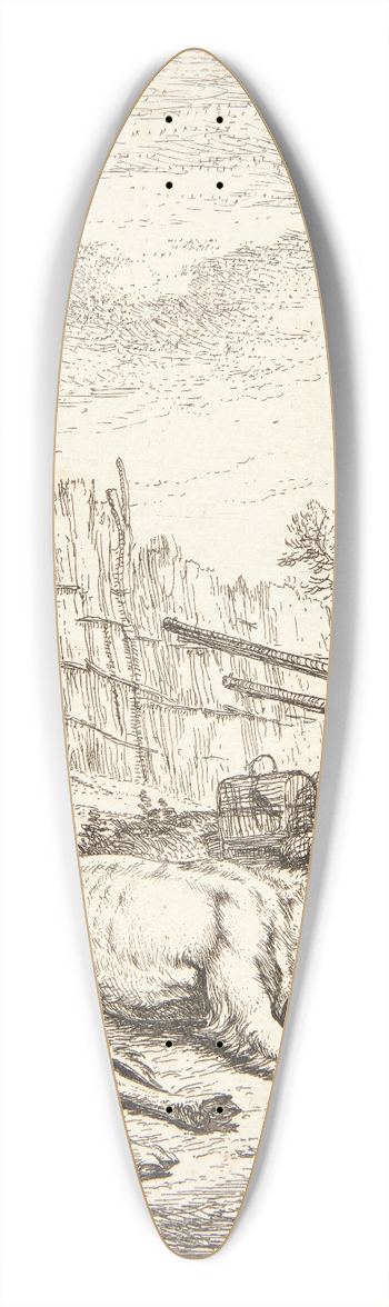 Karel Dujardin - Sovende jagthunde 39.3 inch art pintail longboard deck