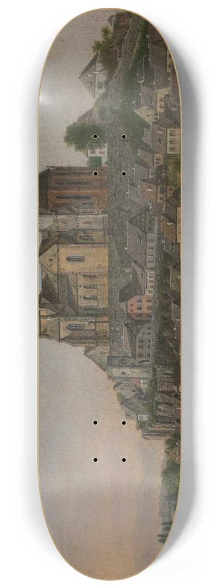 Georg Wilhelm Issel - Blick auf Alt-Breisach am Rhein 8.25 inch art skate deck