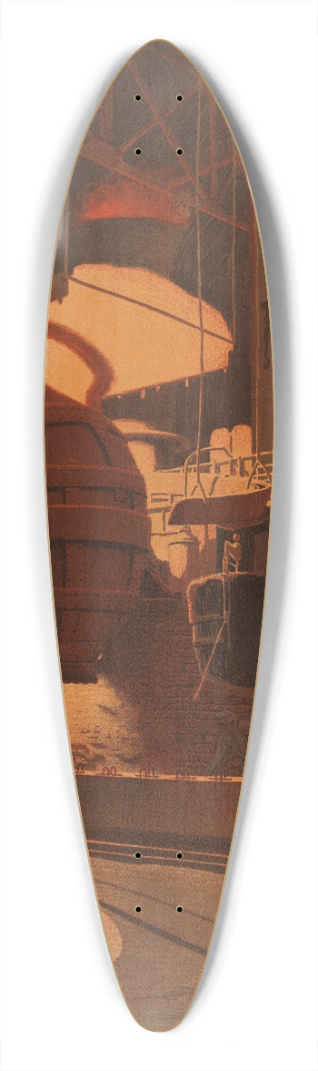 Karl Biese - Im Stahlwerk bei Krupp 39.3 inch art pintail longboard deck
