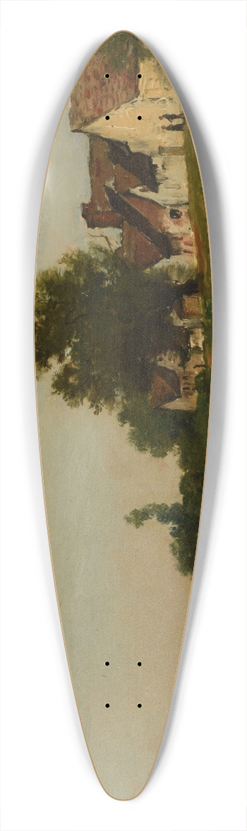 Karl Daubigny - Bords de rivire 39.3 inch art pintail longboard deck