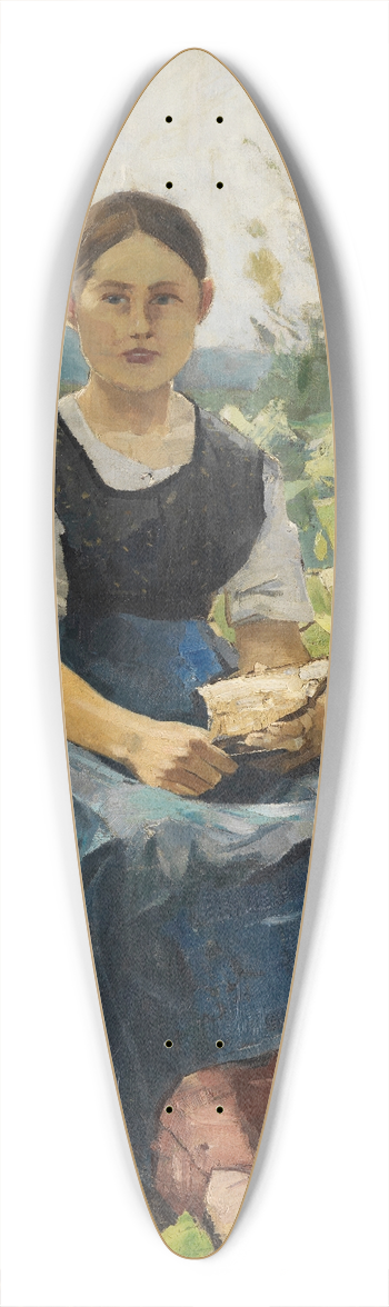 Karl Hagemeister - Mdchen im Kohlfeld 39.3 inch art pintail longboard deck