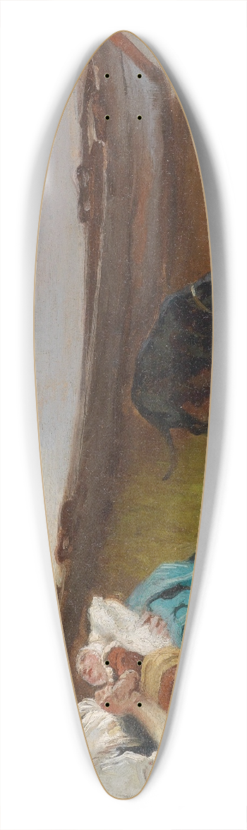 Karl Raupp - Mutter mit Kind am Ufer des Sees 39.3 inch art pintail longboard deck