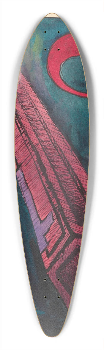 Karl Wiener - Beendet 39.3 inch art pintail longboard deck