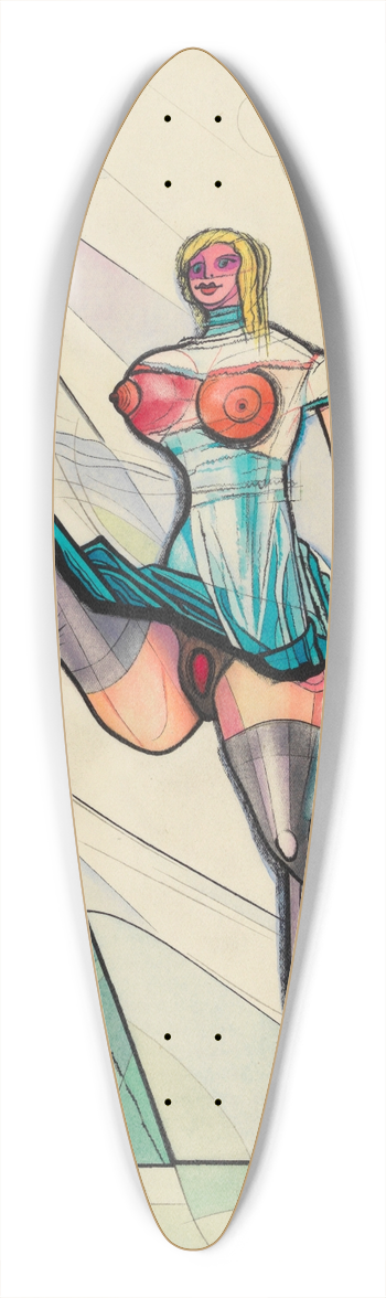 Karl Wiener - Dmon 39.3 inch art pintail longboard deck