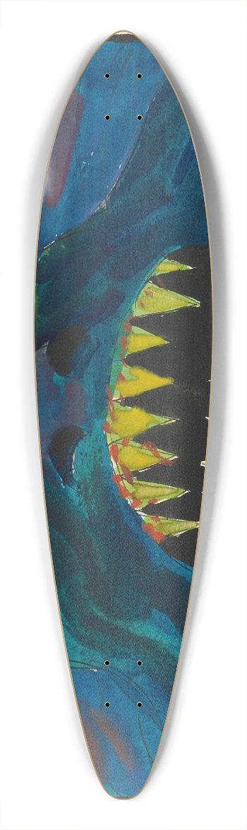 Karl Wiener - Moloch 39.3 inch art pintail longboard deck
