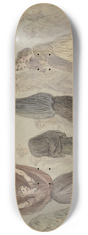 Alexander Ver Huell - Fabrieksmeisjes in een regenbui 8.25 inch art skate deck