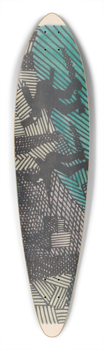 Karl Wiener - Ruber 39.3 inch art pintail longboard deck