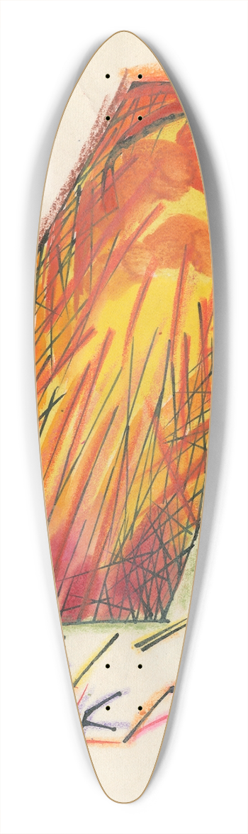 Karl Wiener - Schrei 39.3 inch art pintail longboard deck