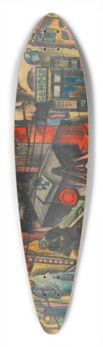 Karl Wiener - Vorstadt IV 39.3 inch art pintail longboard deck