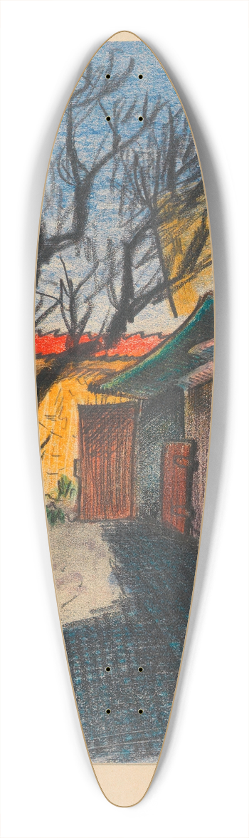 Karl Wiener - Vorstadt VI 39.3 inch art pintail longboard deck