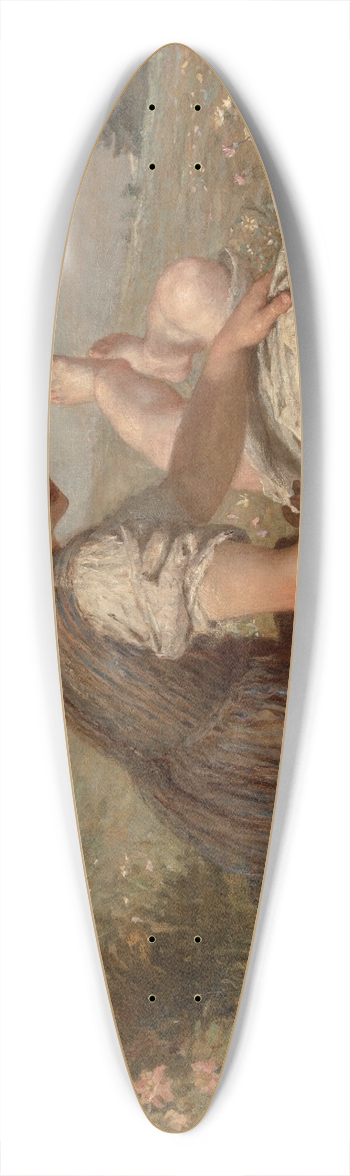 Karl Wilhelm Friedrich Bauerle - An autumn idyll 39.3 inch art pintail longboard deck