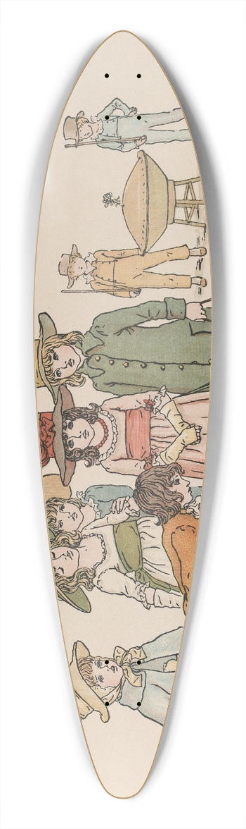 Kate Greenaway - A Apple Pie Pl 13 39.3 inch art pintail longboard deck