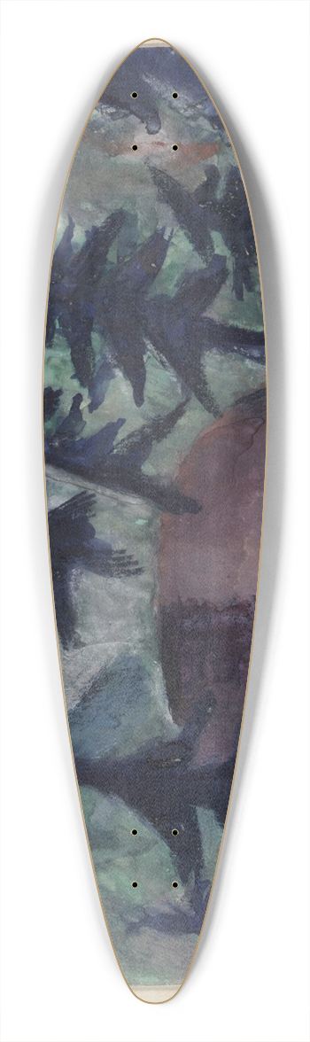 Kate Traumann Steinitz - The PineTrees 39.3 inch art pintail longboard deck