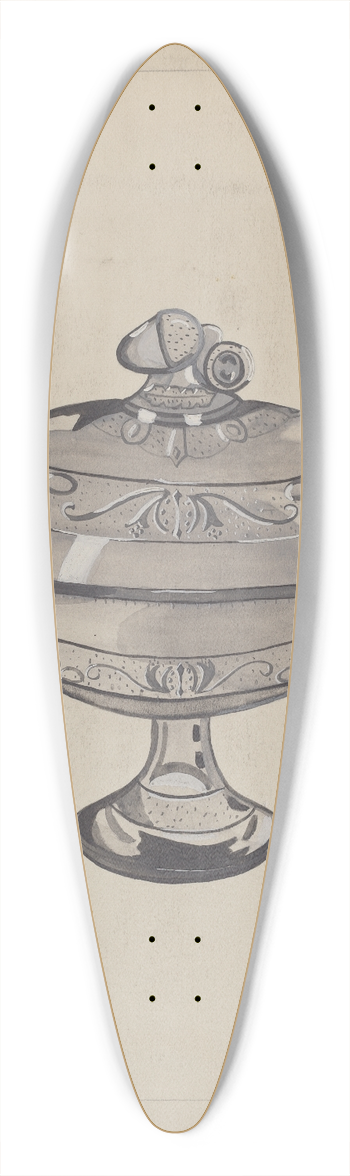 Katherine Hastings - Glass Compote 39.3 inch art pintail longboard deck
