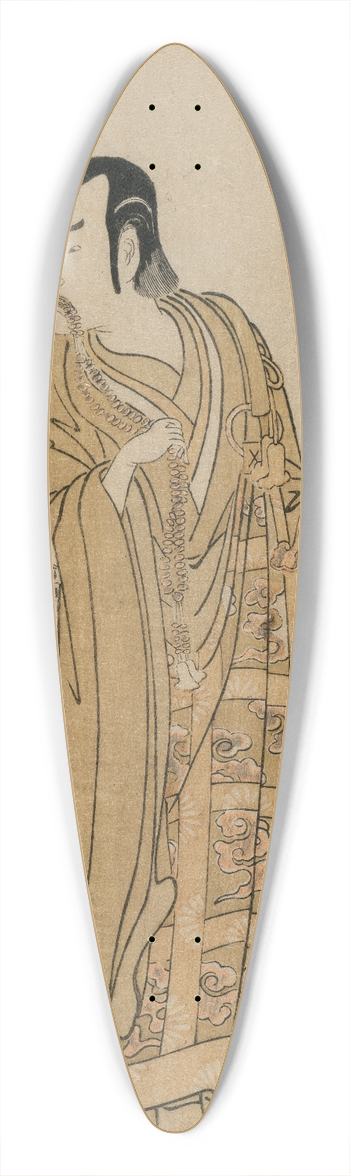 Katsukawa Shunsh - Ichimura Uzaemon IX as a Priest Beside a Stream 39.3 inch art pintail longboard deck