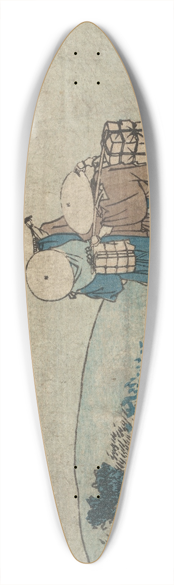 Katsushika Hokusai - Arai 39.3 inch art pintail longboard deck