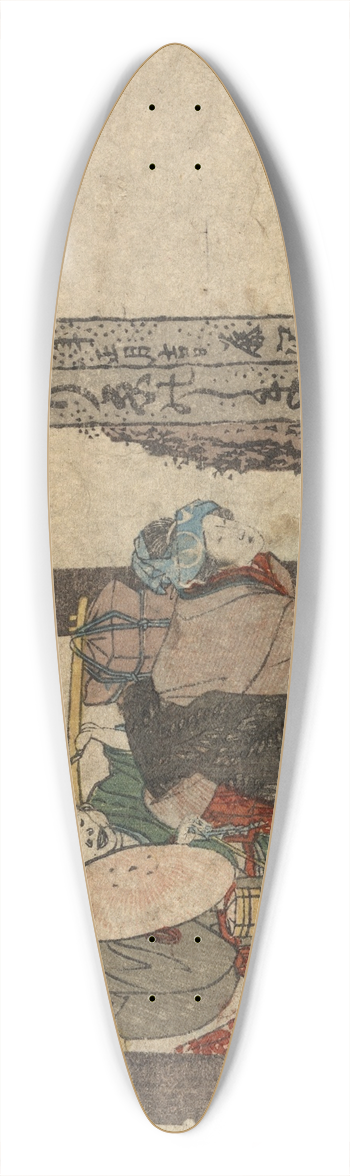Katsushika Hokusai - Fujisawa 39.3 inch art pintail longboard deck