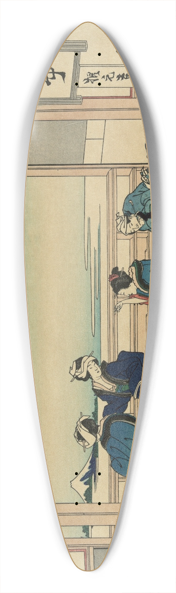 Katsushika Hokusai - Tkaid Yoshida 39.3 inch art pintail longboard deck
