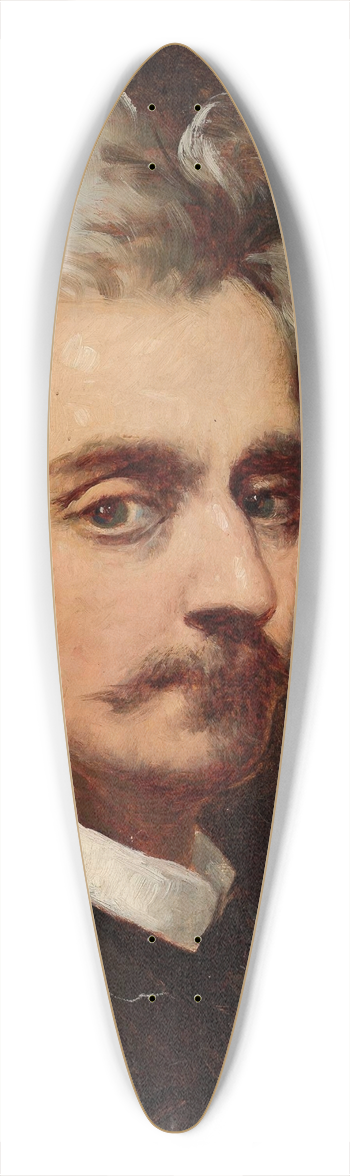 Kazimierz Mirecki - Self-portrait 39.3 inch art pintail longboard deck