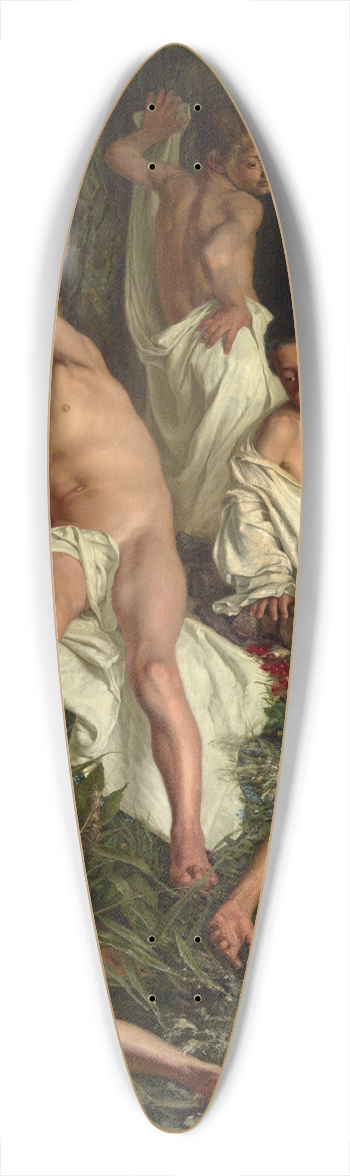 Kazimierz Pochwalski - Boys Bathing 39.3 inch art pintail longboard deck