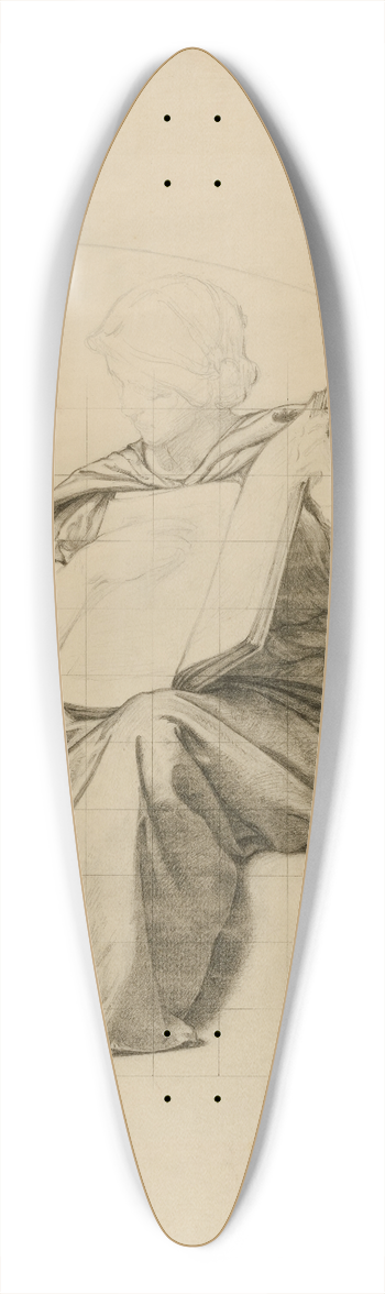 Kenyon Cox - (Iowa State Capitol Rotunda) (Education, study for panel) 39.3 inch art pintail longboard deck