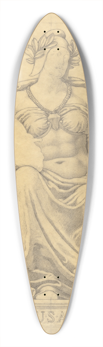 Kenyon Cox - Sketch 3 39.3 inch art pintail longboard deck