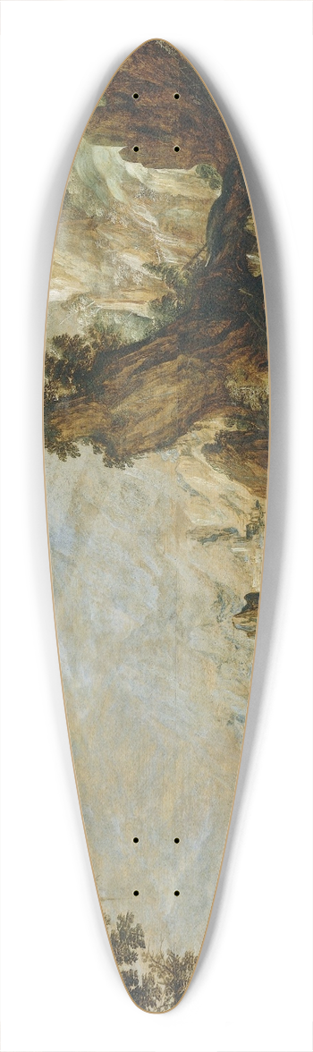 Kerstiaen de Keuninck - Landscape with Conversion of Saint Paul 39.3 inch art pintail longboard deck