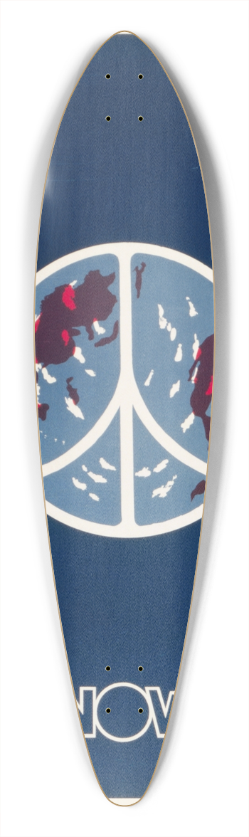 K. Marsh - Peace now 39.3 inch art pintail longboard deck
