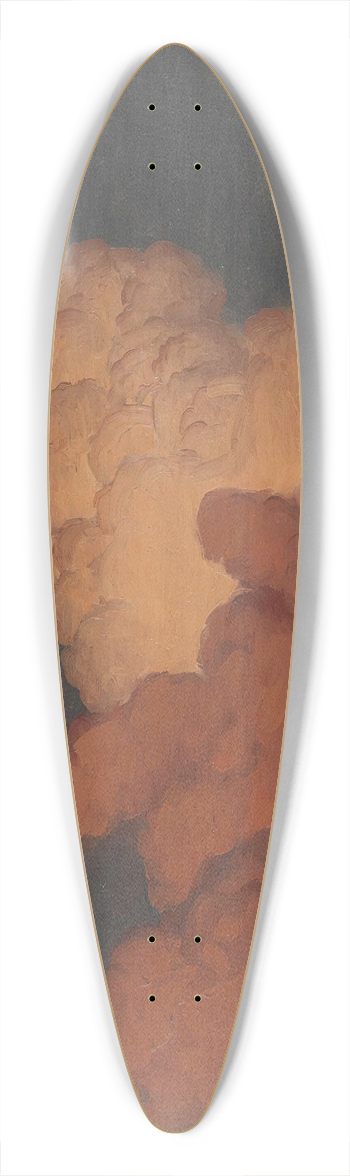 Knud Baade - Cloud Study 39.3 inch art pintail longboard deck