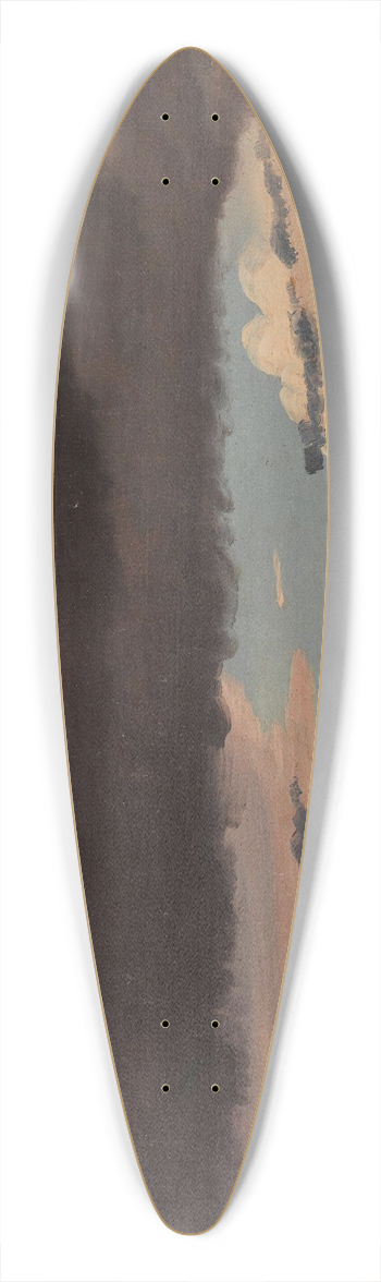 Knud Baade - Cloud Study 39.3 inch art pintail longboard deck