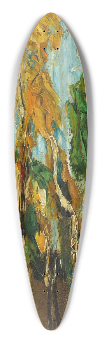 Konrad Krzyanowski - Birch trees 39.3 inch art pintail longboard deck