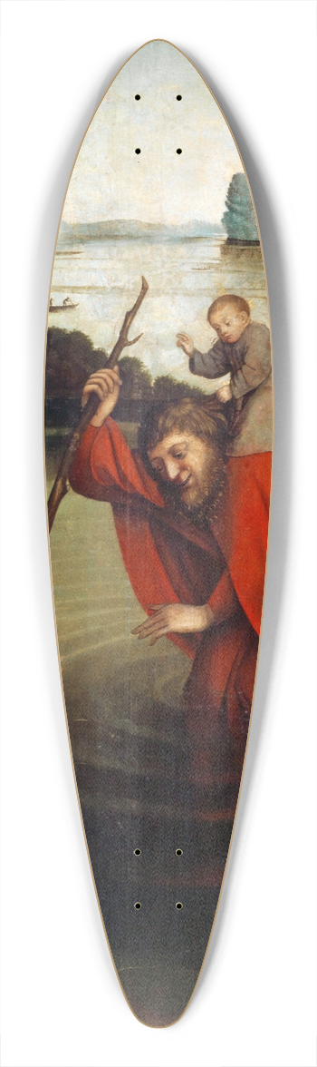 Konrad Witz - Saint Christopher 39.3 inch art pintail longboard deck