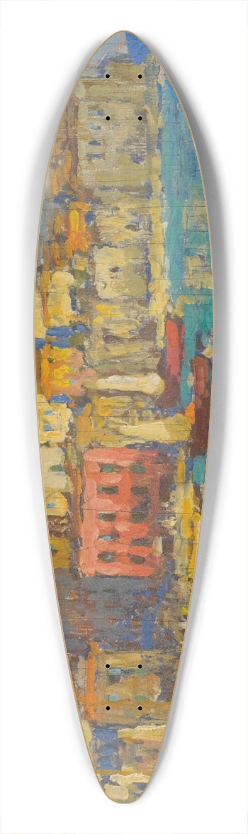 Konstantin Ivanovich Gorbatov - The Harbour At Naples 39.3 inch art pintail longboard deck