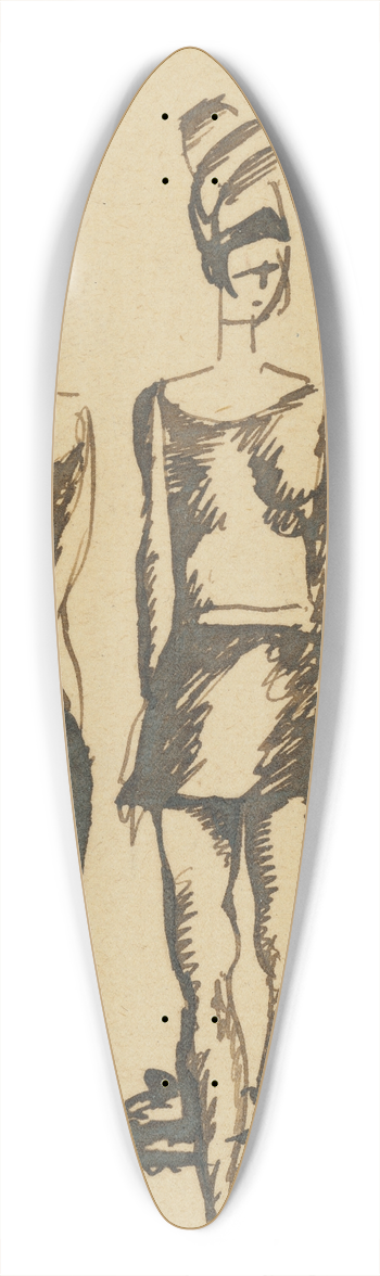 Kontantn Bauer - Figurlna kompozcia 39.3 inch art pintail longboard deck