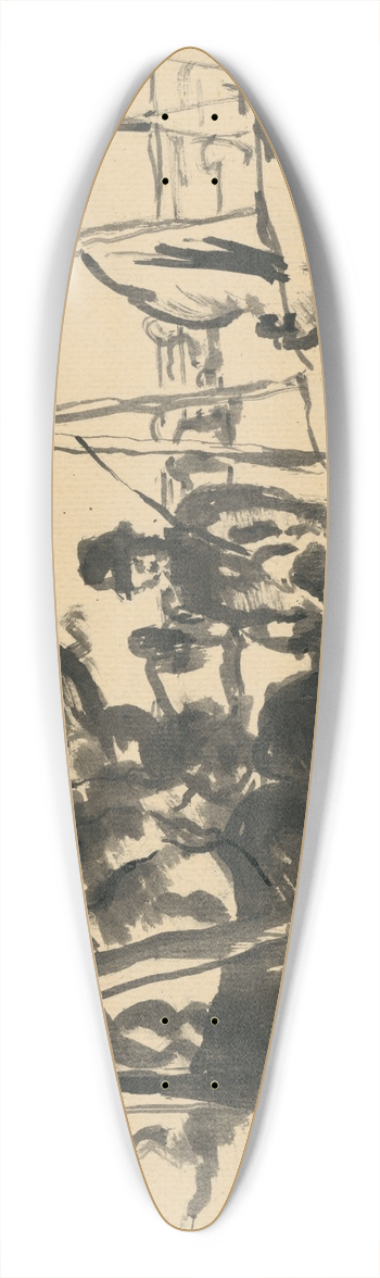 Kontantn Bauer - Tulk na ceste 39.3 inch art pintail longboard deck