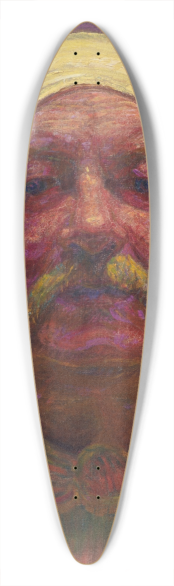 Kristian Zahrtmann - Self-portrait by Lamplight 39.3 inch art pintail longboard deck