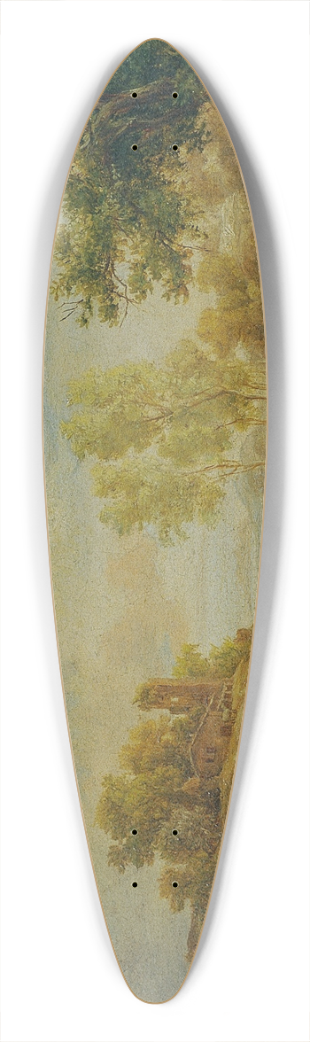Kroly Mark - Landschaft mit Heuernte 39.3 inch art pintail longboard deck