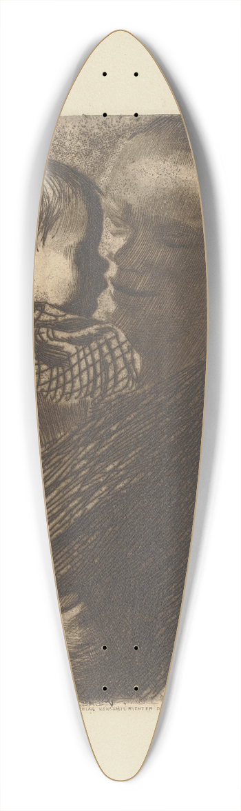 Kthe Kollwitz - Mutter mit Kind auf dem Arm 39.3 inch art pintail longboard deck