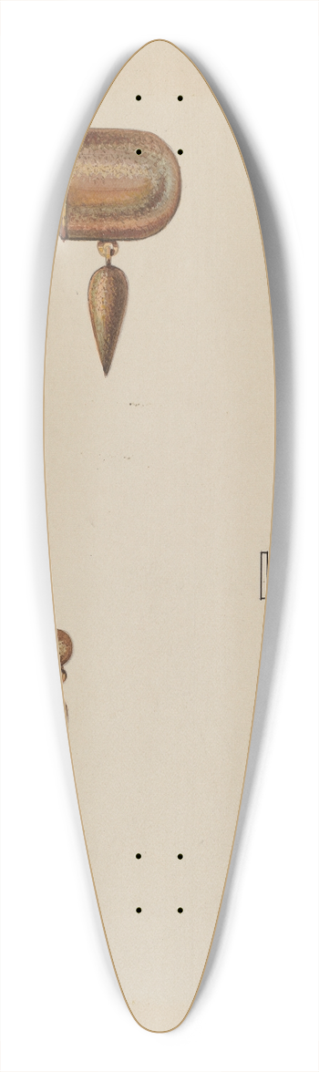 Kurt Melzer - Brooch and Earrings 39.3 inch art pintail longboard deck