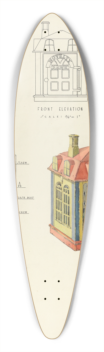 Kurt Melzer - Toy Bank 39.3 inch art pintail longboard deck