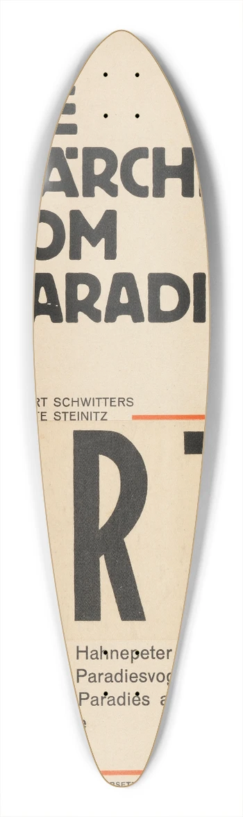 Kurt Schwitters - Die Mrchen vom Paradies 39.3 inch art pintail longboard deck