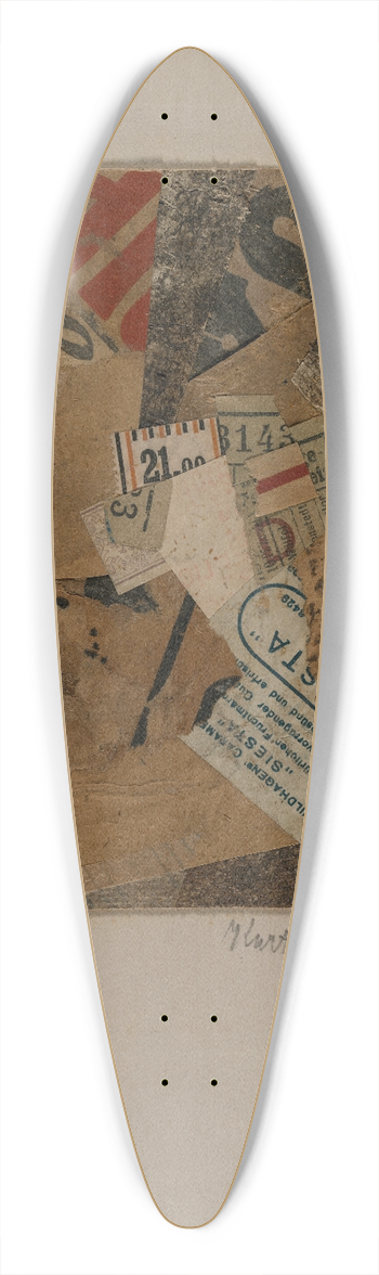 Kurt Schwitters - Little Dance 39.3 inch art pintail longboard deck