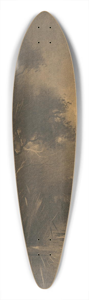 Ladislav Mednynszky - Evening Landscape 39.3 inch art pintail longboard deck