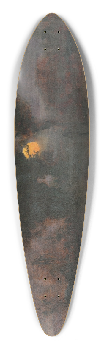 Ladislav Mednynszky - Landscape with setting sun 39.3 inch art pintail longboard deck