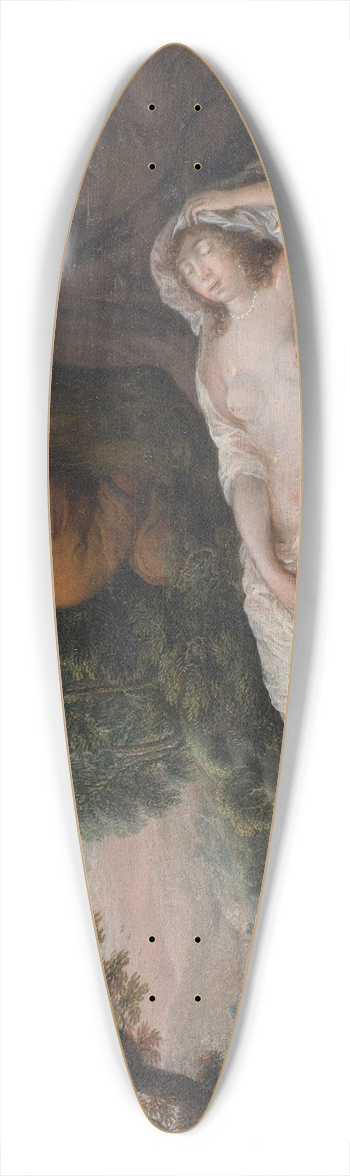Laurentius de Neter - Sleeping Nymph Watched by a Man 39.3 inch art pintail longboard deck