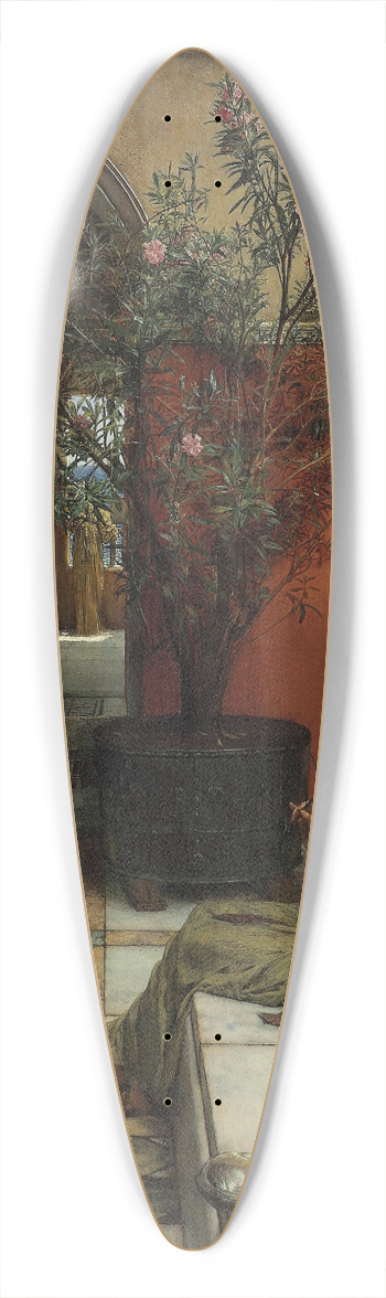 Lawrence Alma-Tadema - An Oleander 39.3 inch art pintail longboard deck
