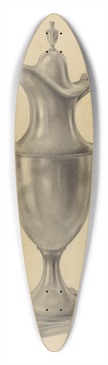 Leo Drozdoff - Silver Hot Water Pot 39.3 inch art pintail longboard deck
